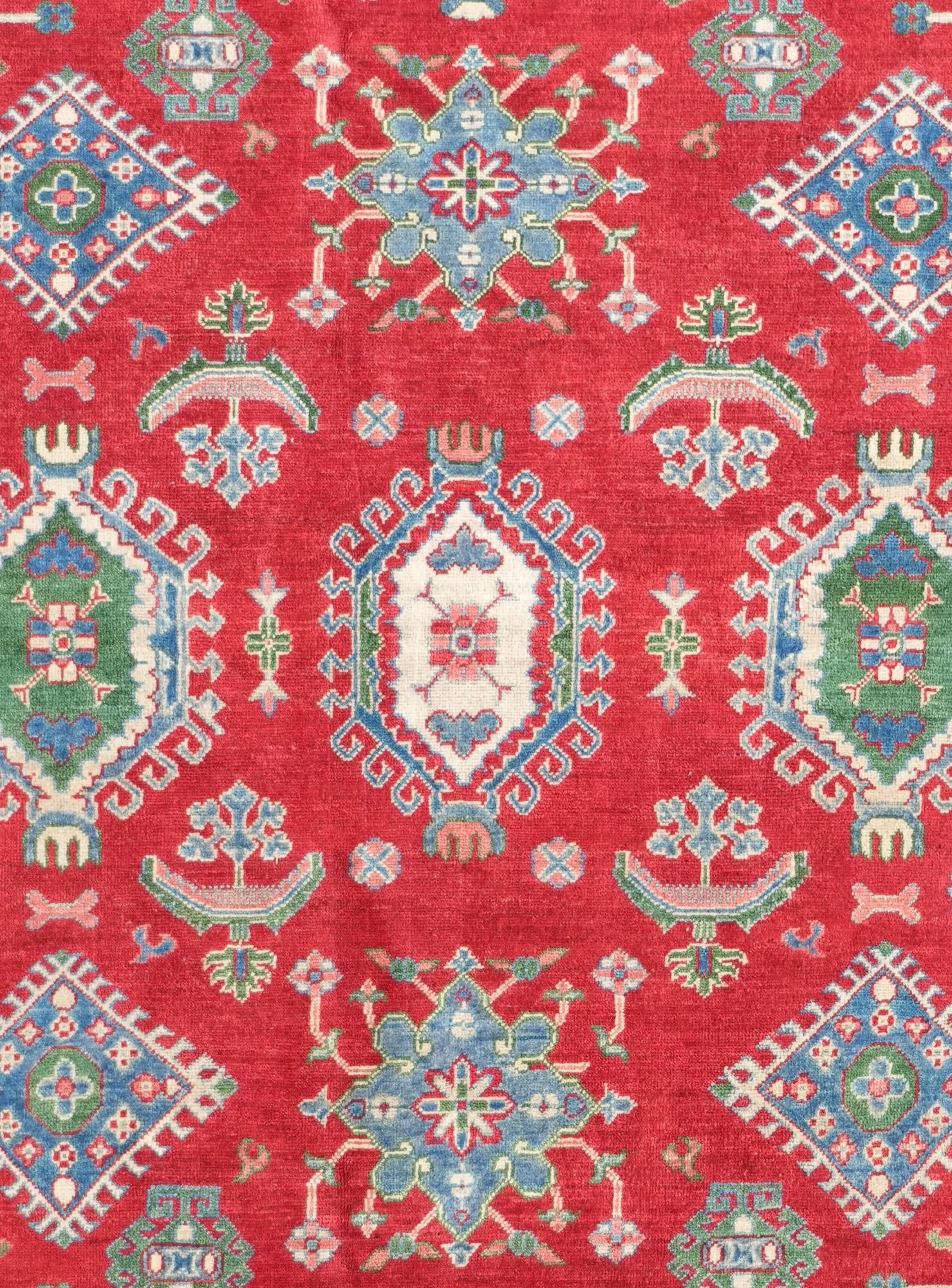 6' 8 x 9' 9 Hand Knotted Kazak Rug