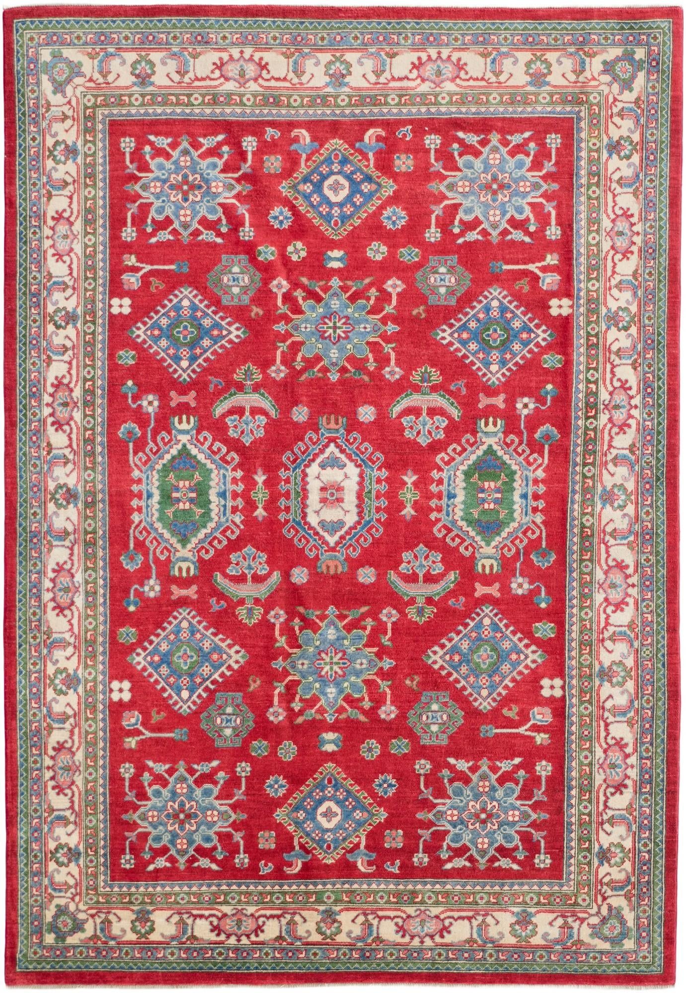 6' 8 x 9' 9 Hand Knotted Kazak Rug
