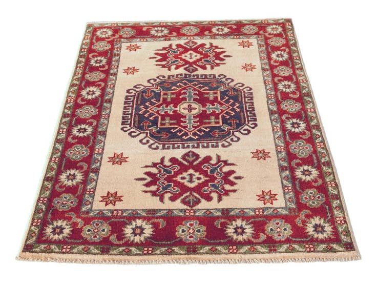Detail image of 2' 9 x 3' 10 Hand Knotted Kazak Rug