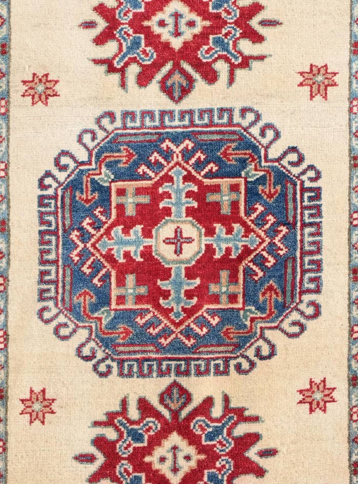 Detail image of 2' 9 x 3' 10 Hand Knotted Kazak Rug