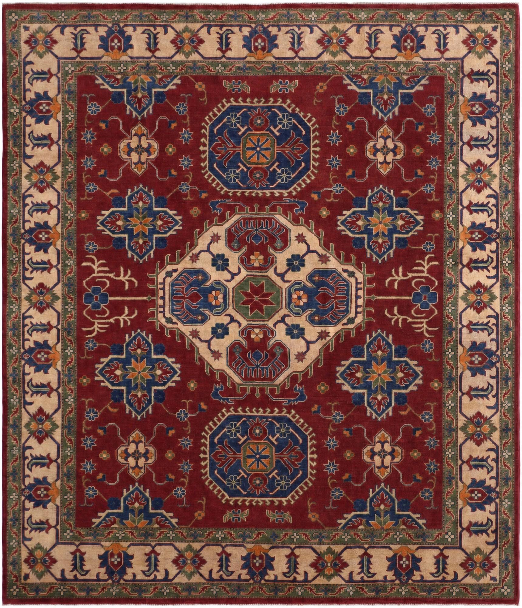 8' 2 x 9' 7 Hand Knotted Kazak Rug