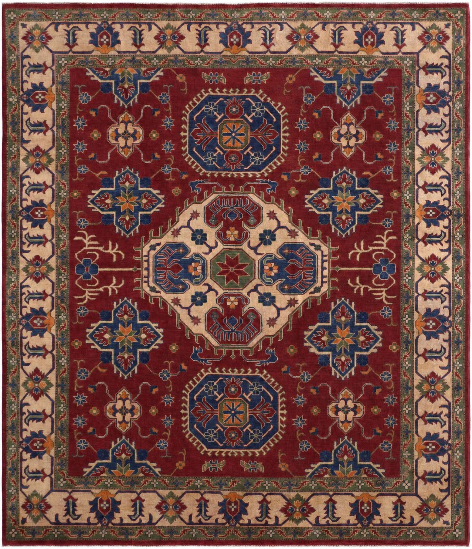 8' 2 x 9' 7 Hand Knotted Kazak Rug