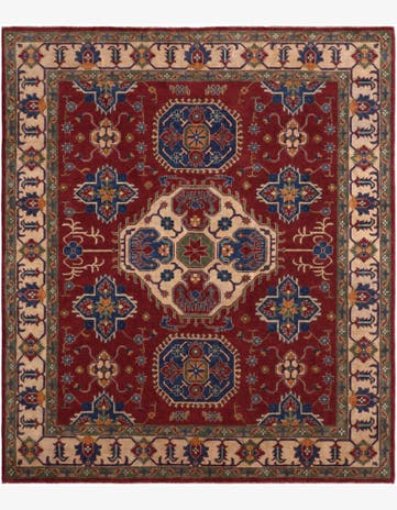 8' 2 x 9' 7 Hand Knotted Kazak Rug