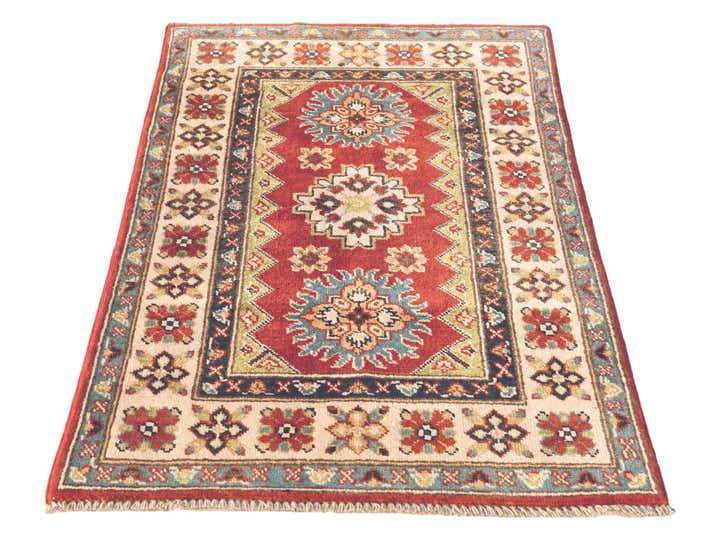 2' 6 x 4' Hand Knotted Kazak Rug