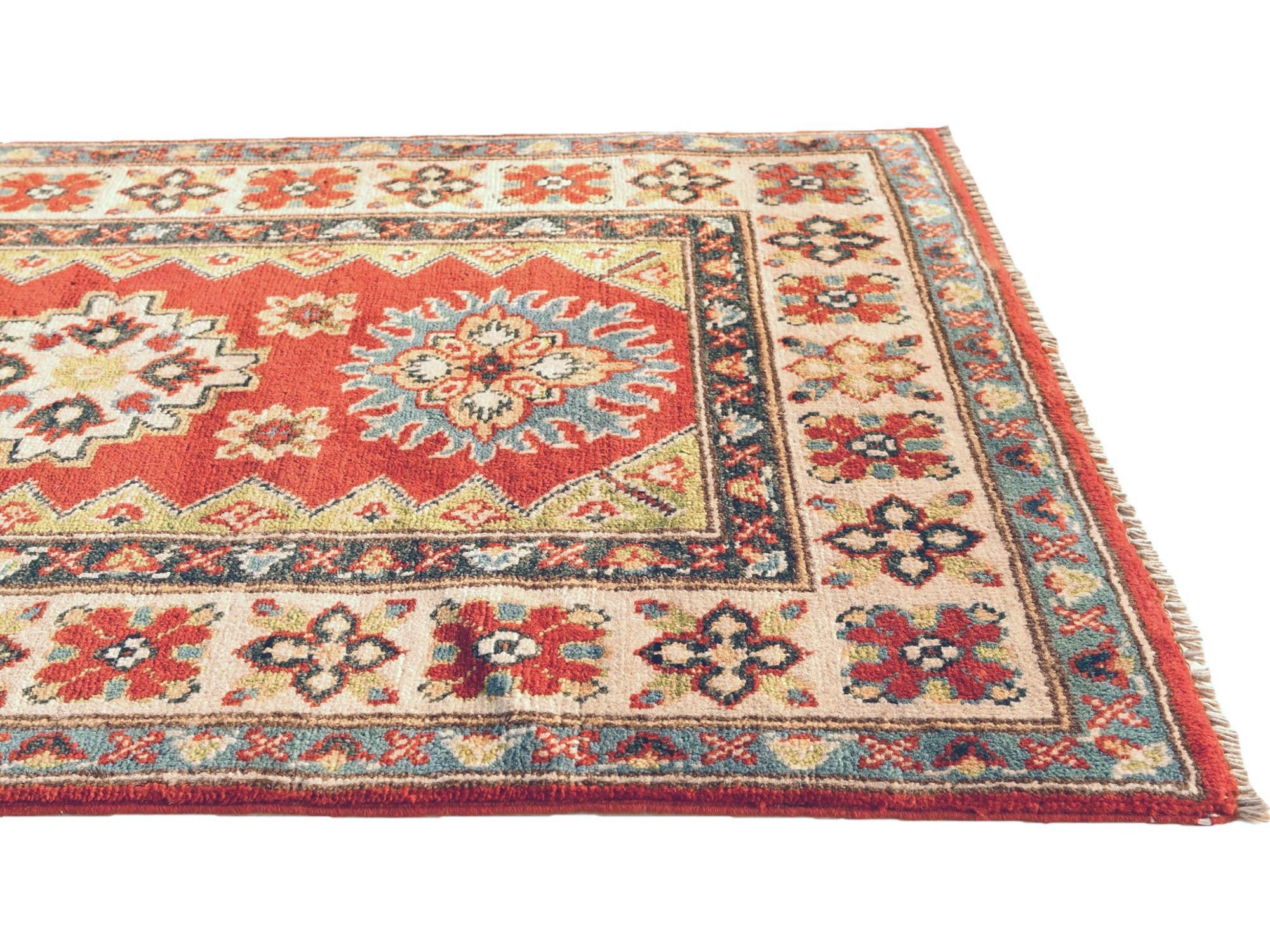 2' 6 x 4' Hand Knotted Kazak Rug