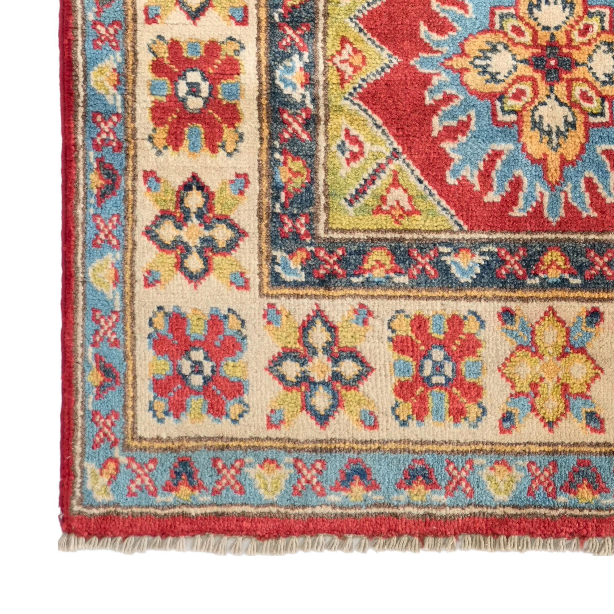 2' 6 x 4' Hand Knotted Kazak Rug