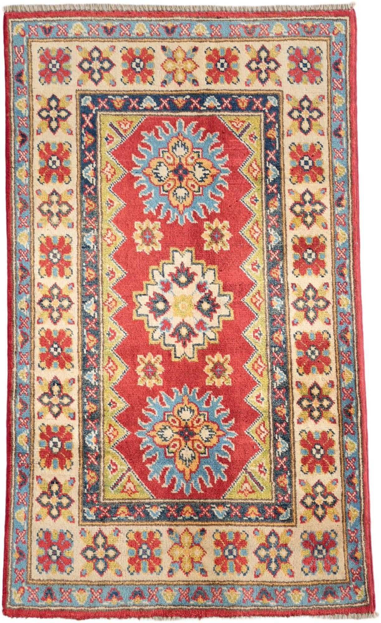 2' 6 x 4' Hand Knotted Kazak Rug