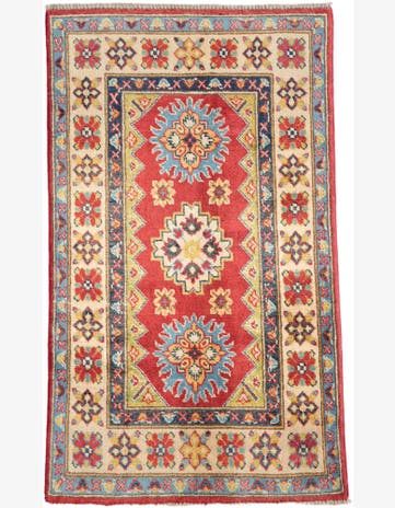 2' 6 x 4' Hand Knotted Kazak Rug