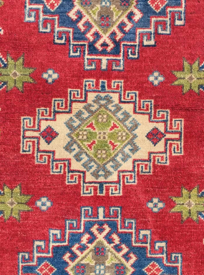 Detail image of 2' 10 x 4' Hand Knotted Kazak Rug