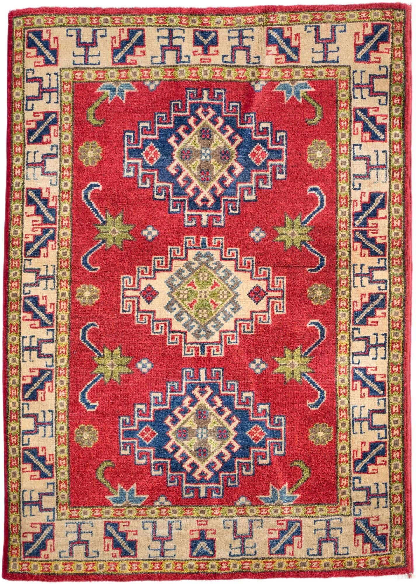 2' 10 x 4' Hand Knotted Kazak Rug