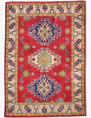 2' 10 x 4' Hand Knotted Kazak Rug