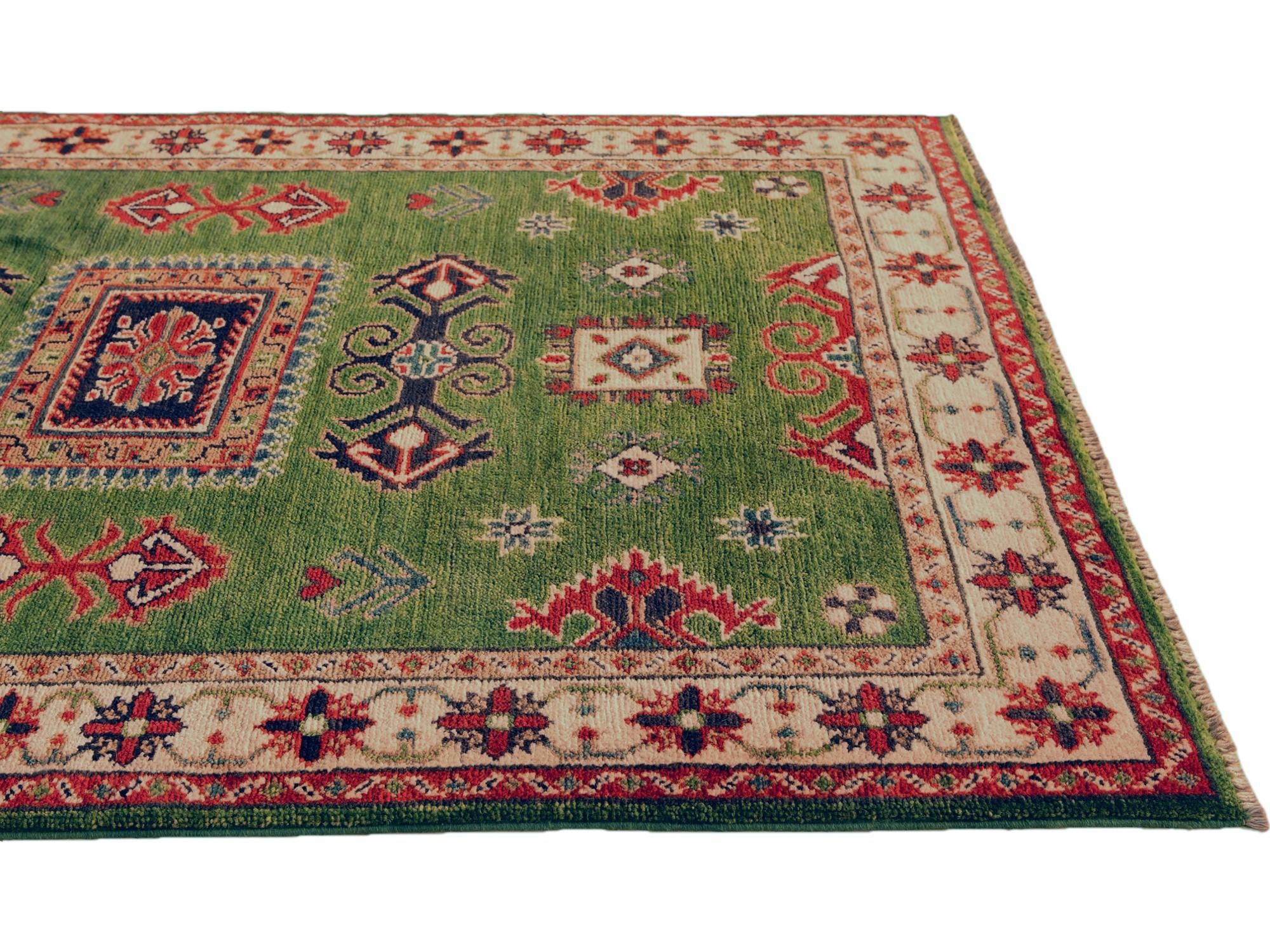 3' 3 x 4' 9 Hand Knotted Kazak Rug