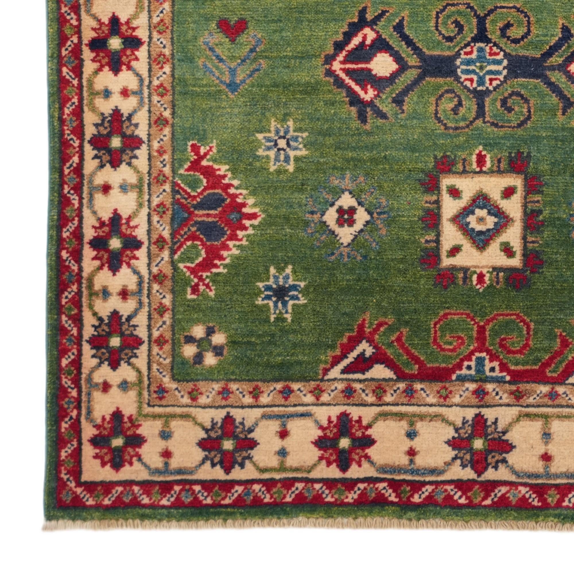 3' 3 x 4' 9 Hand Knotted Kazak Rug