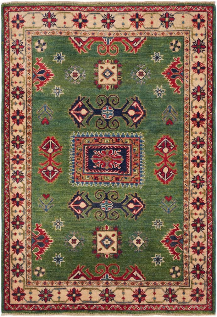 3' 3 x 4' 9 Hand Knotted Kazak Rug
