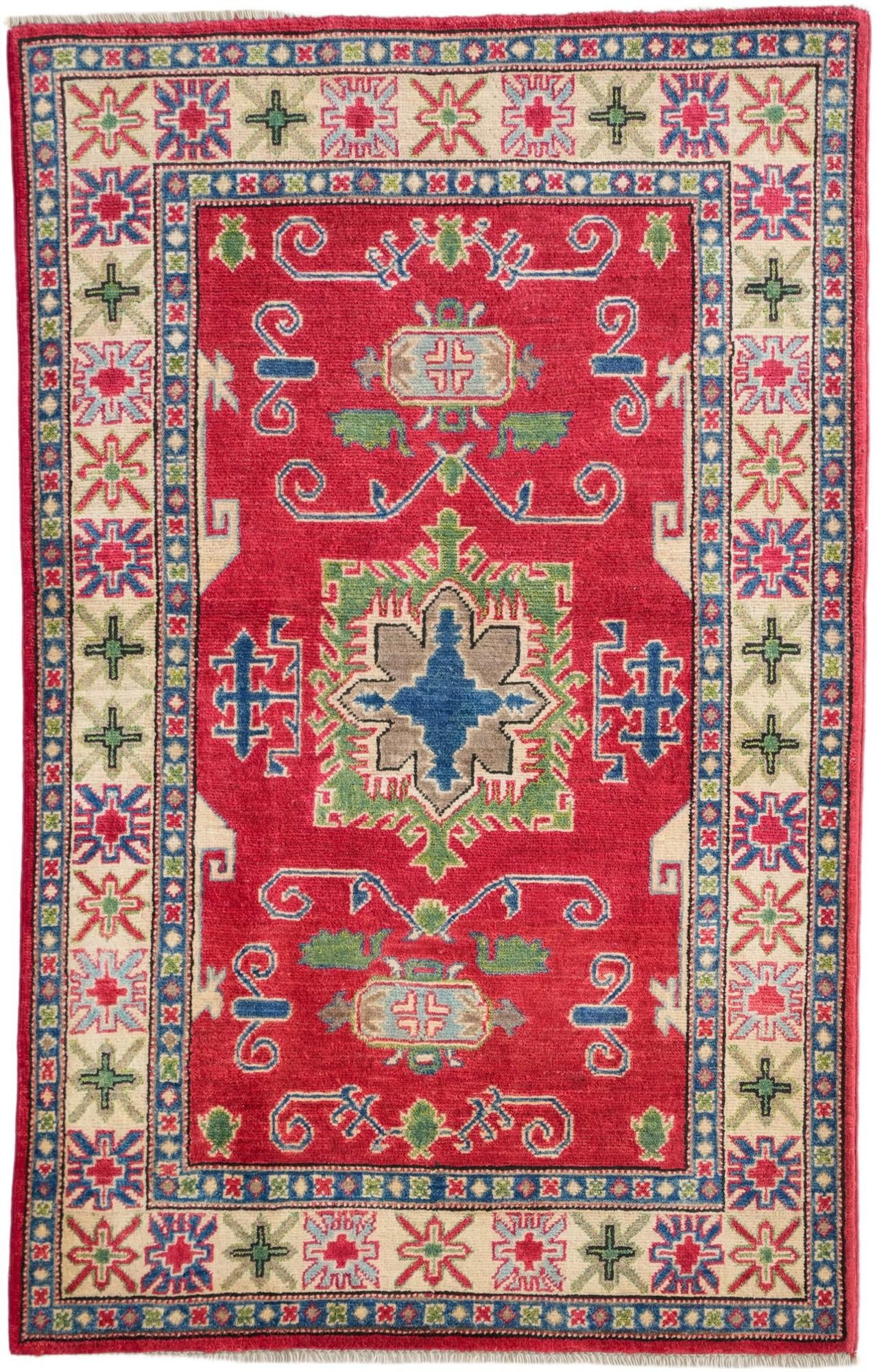 3' 3 x 5' 1 Hand Knotted Kazak Rug