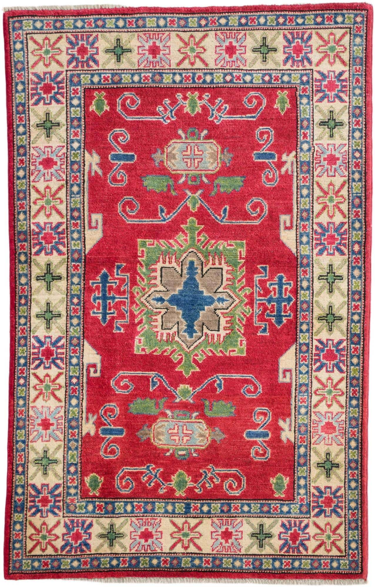 3' 3 x 5' 1 Hand Knotted Kazak Rug