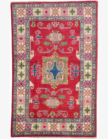 3' 3 x 5' 1 Hand Knotted Kazak Rug
