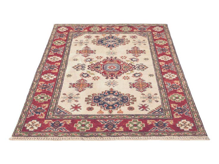 Detail image of 3' 5 x 4' 11 Hand Knotted Kazak Rug