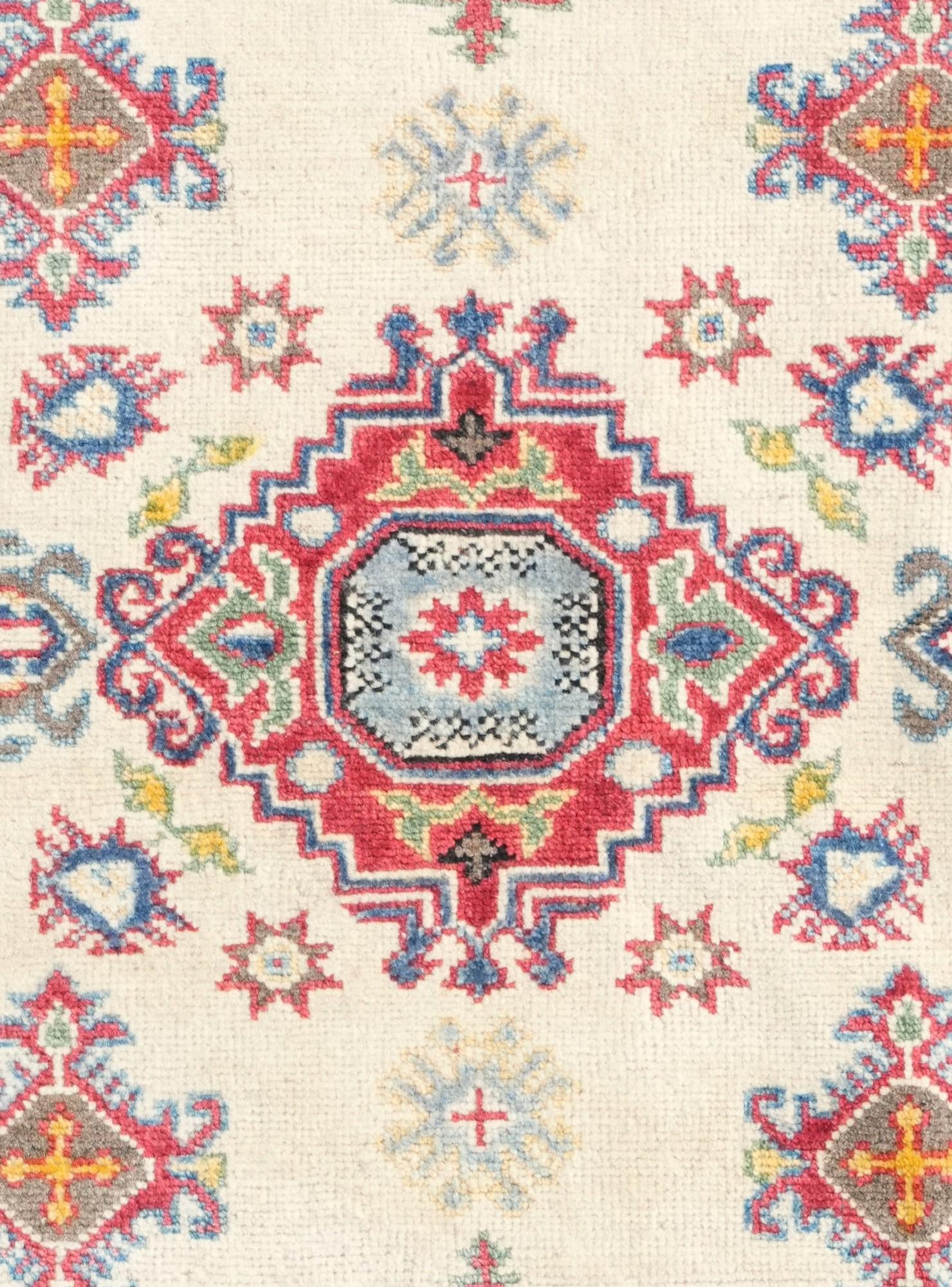 3' 5 x 4' 11 Hand Knotted Kazak Rug