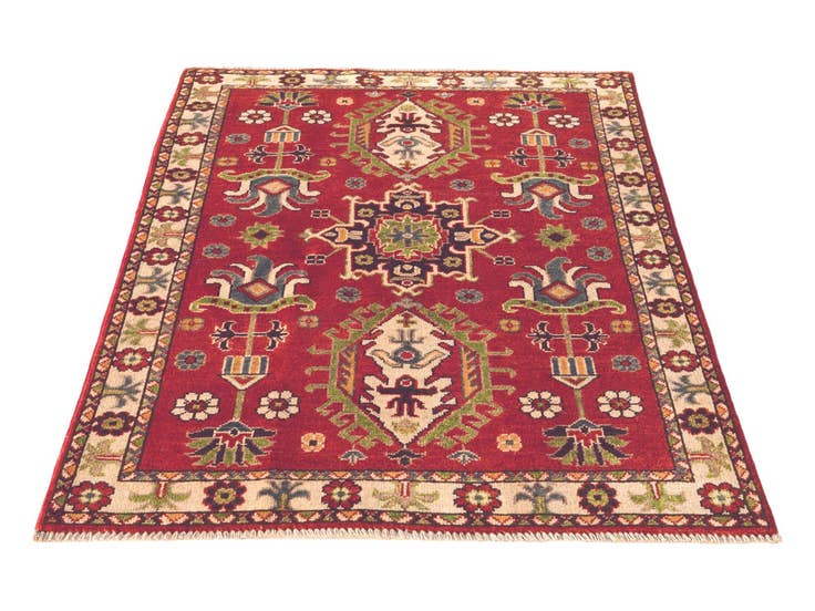 Detail image of 3' 5 x 4' 8 Hand Knotted Kazak Rug