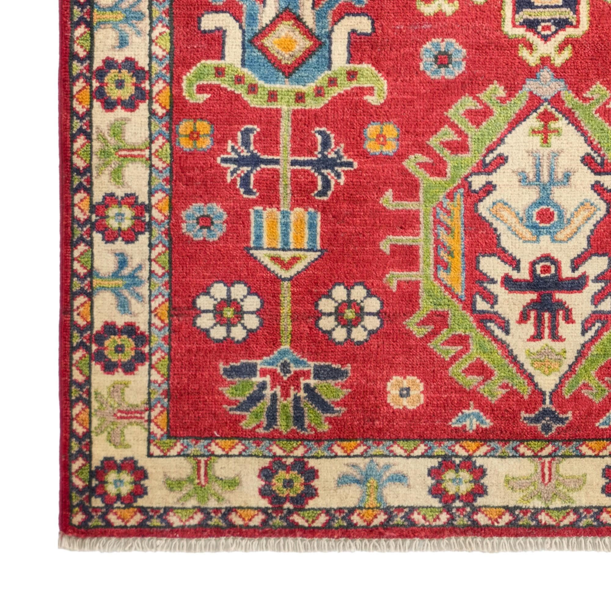 3' 5 x 4' 8 Hand Knotted Kazak Rug