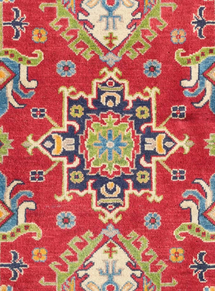 Detail image of 3' 5 x 4' 8 Hand Knotted Kazak Rug