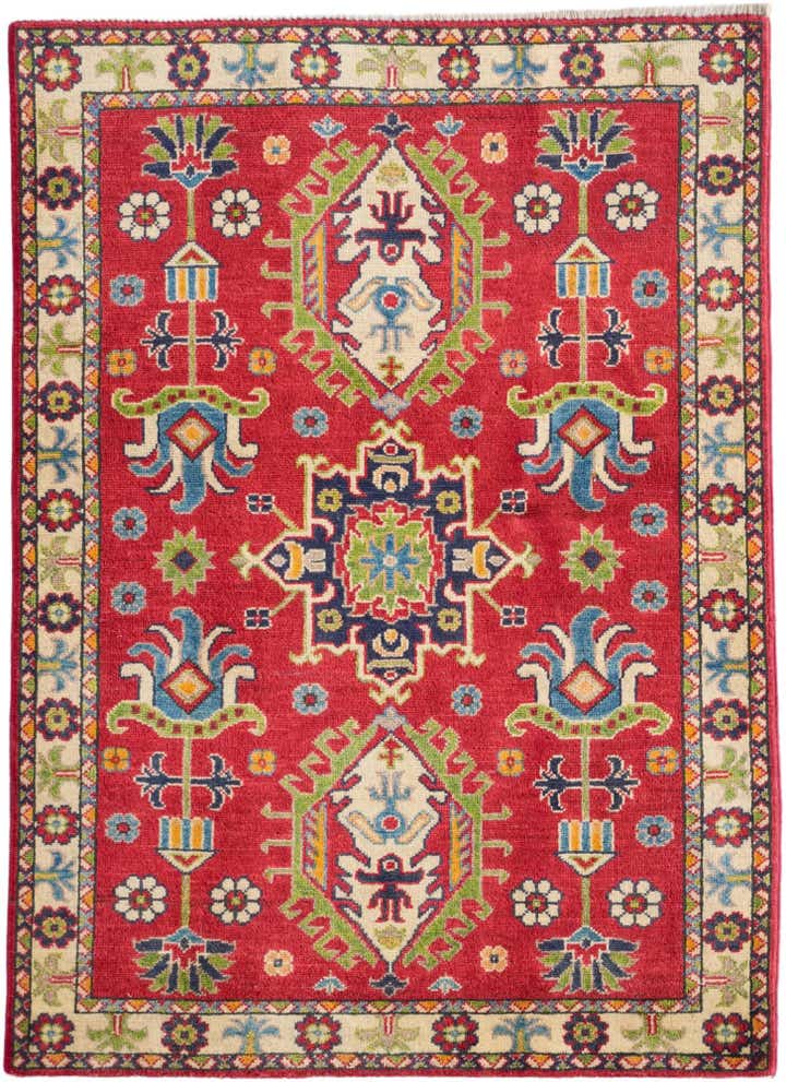 3' 5 x 4' 8 Hand Knotted Kazak Rug
