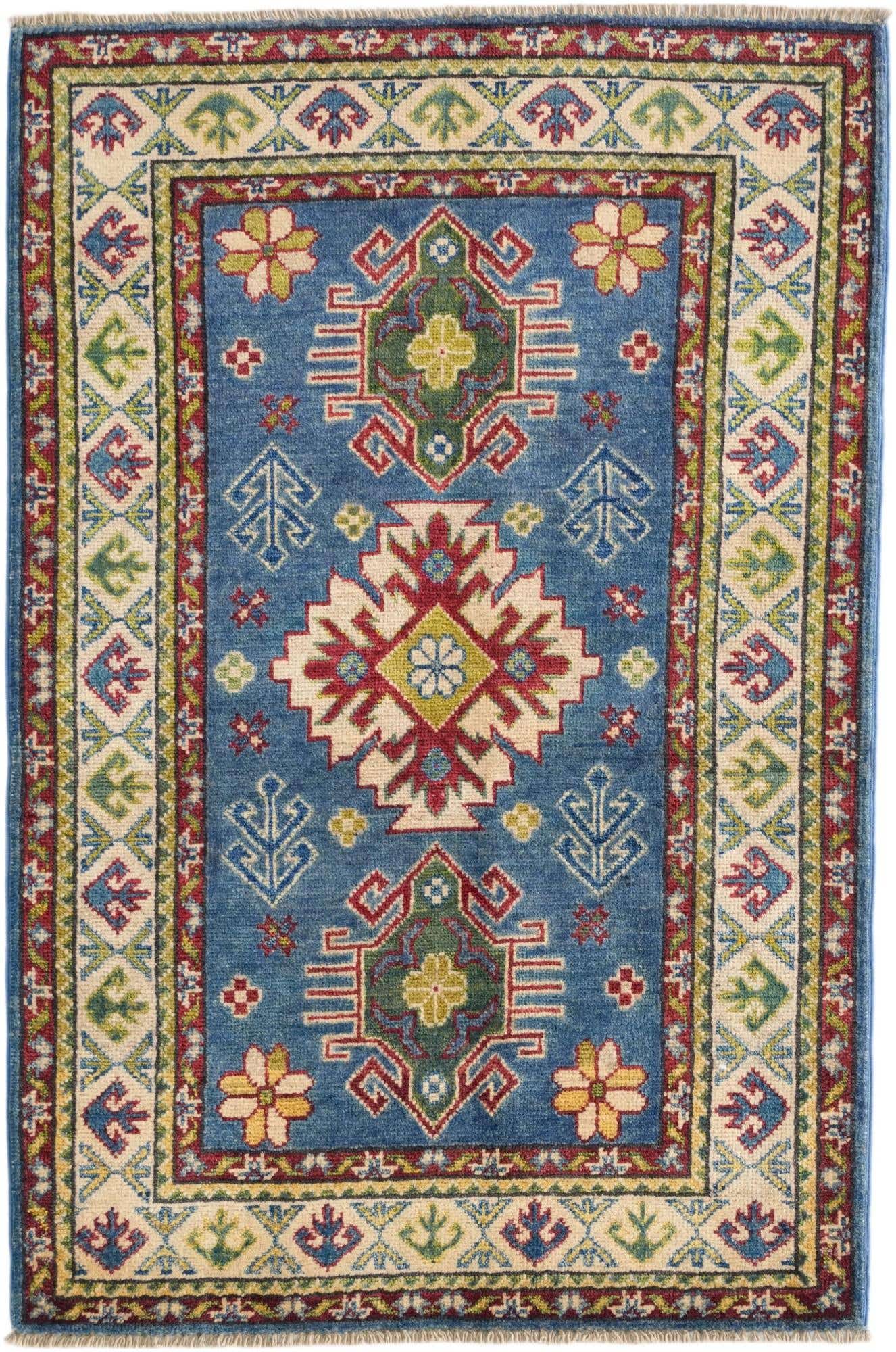 2' 8 x 4' 1 Hand Knotted Kazak Rug