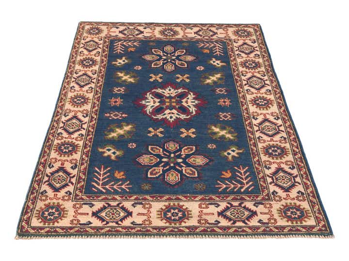 3' 2 x 4' 10 Hand Knotted Kazak Rug