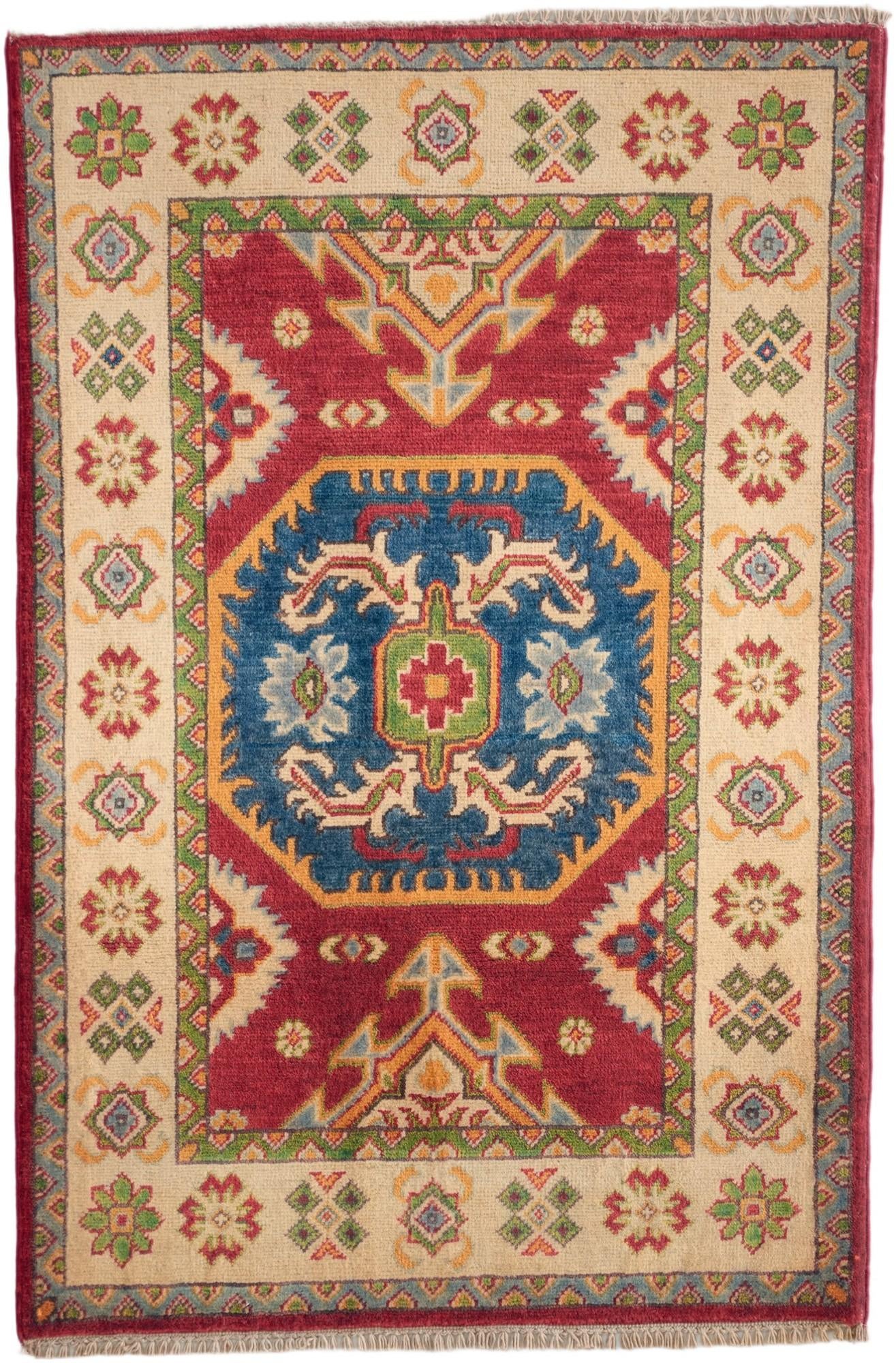 2' 8 x 4' 1 Hand Knotted Kazak Rug