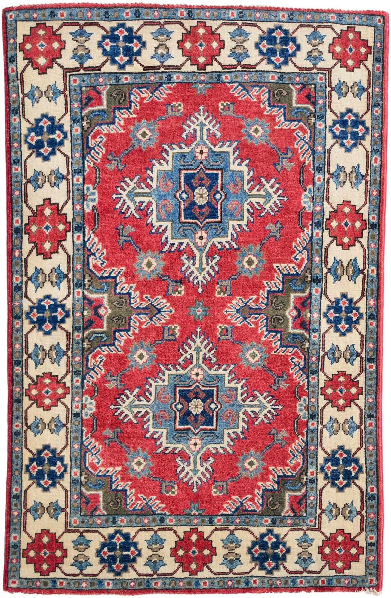 3' 3 x 5' Hand Knotted Kazak Rug
