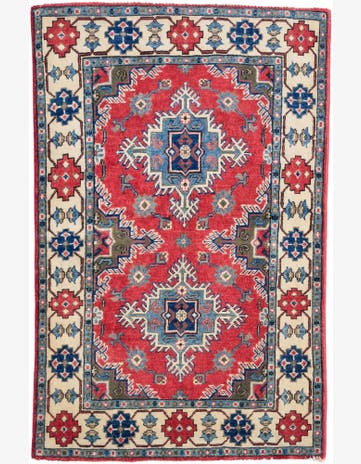 3' 3 x 5' Hand Knotted Kazak Rug