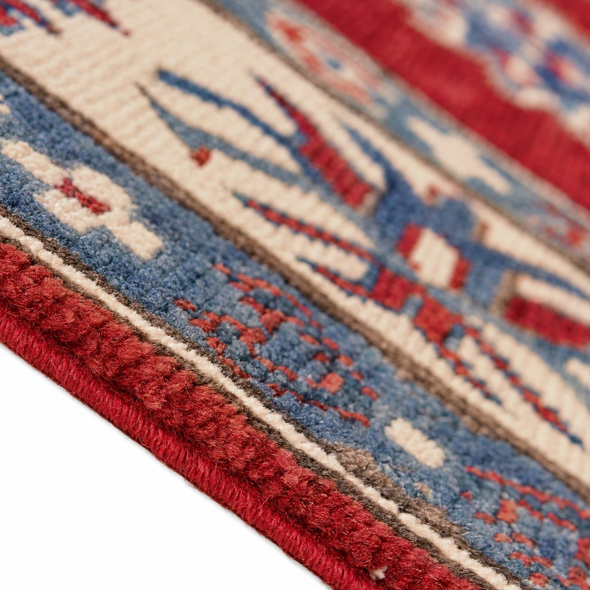 155cm x 210cm Hand Knotted Kazak Rug