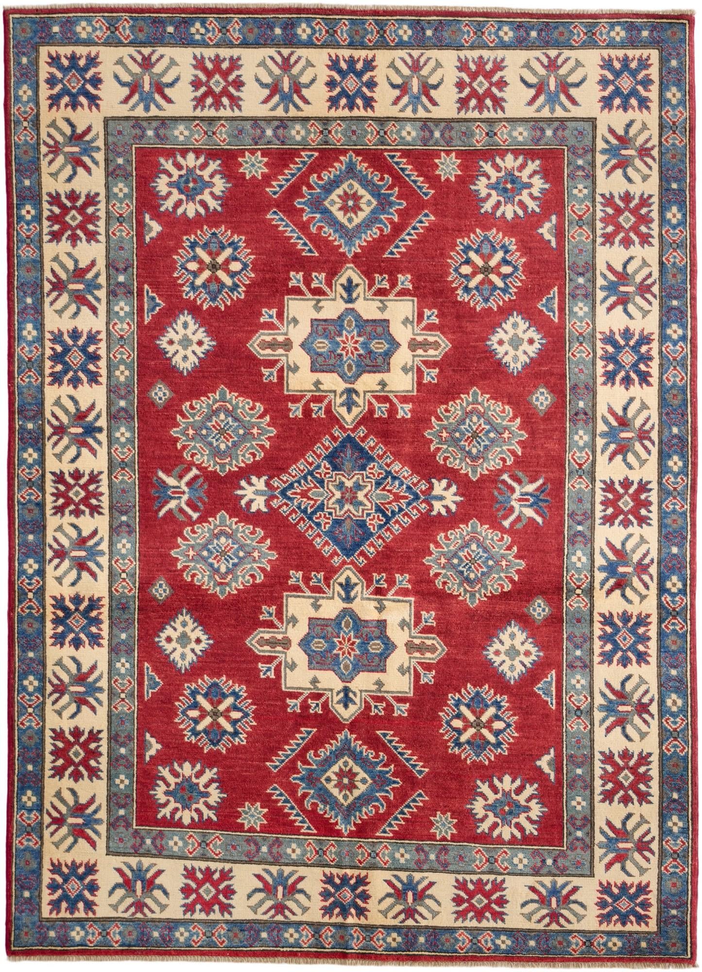 5' x 6' 11 Hand Knotted Kazak Rug