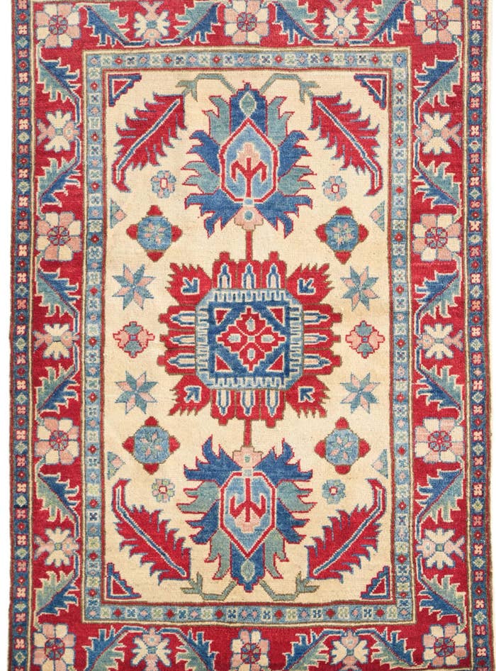 Detail image of 3' 6 x 5' 2 Hand Knotted Kazak Rug