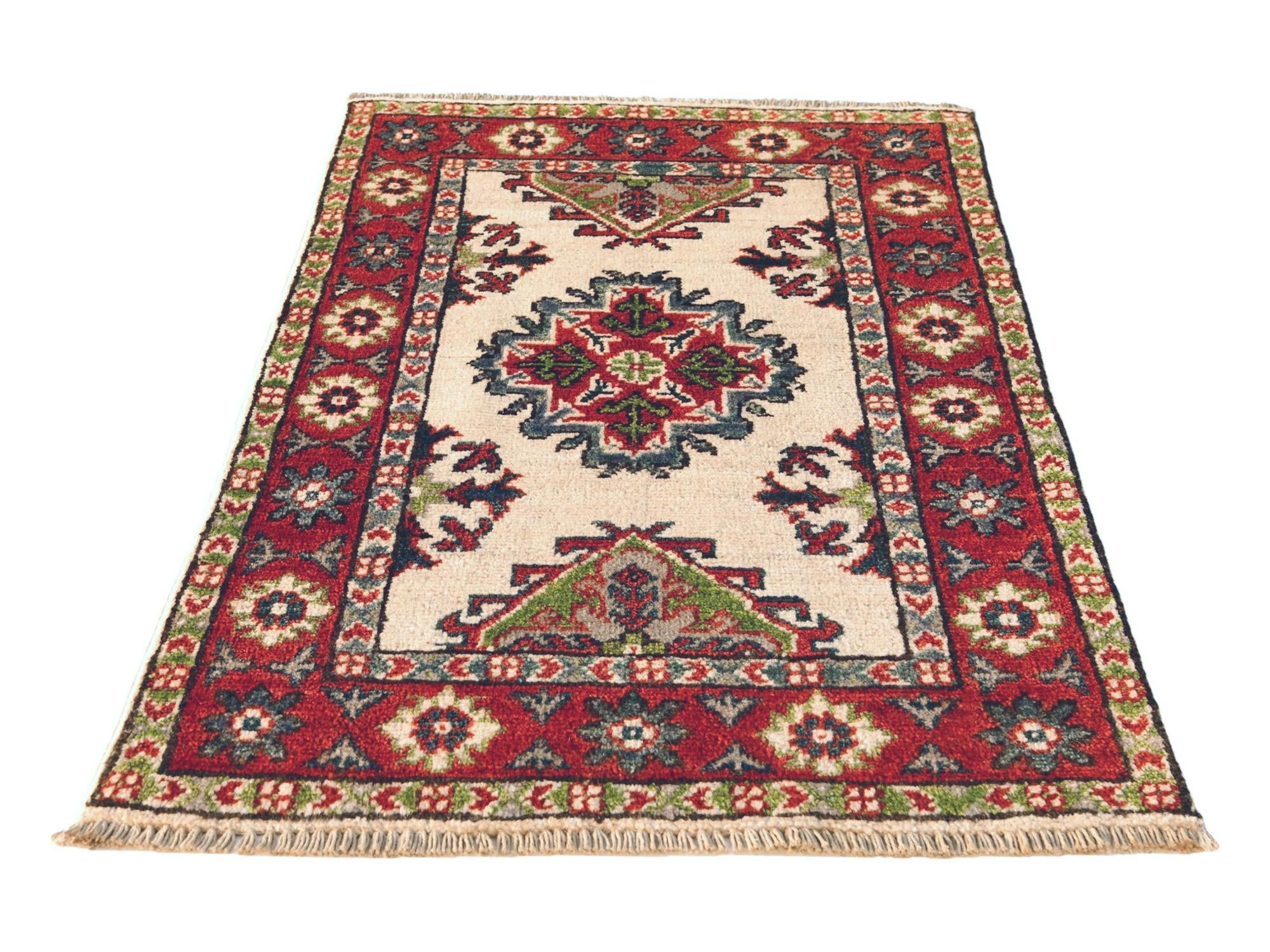 1' 11 x 3' 1 Hand Knotted Kazak Rug