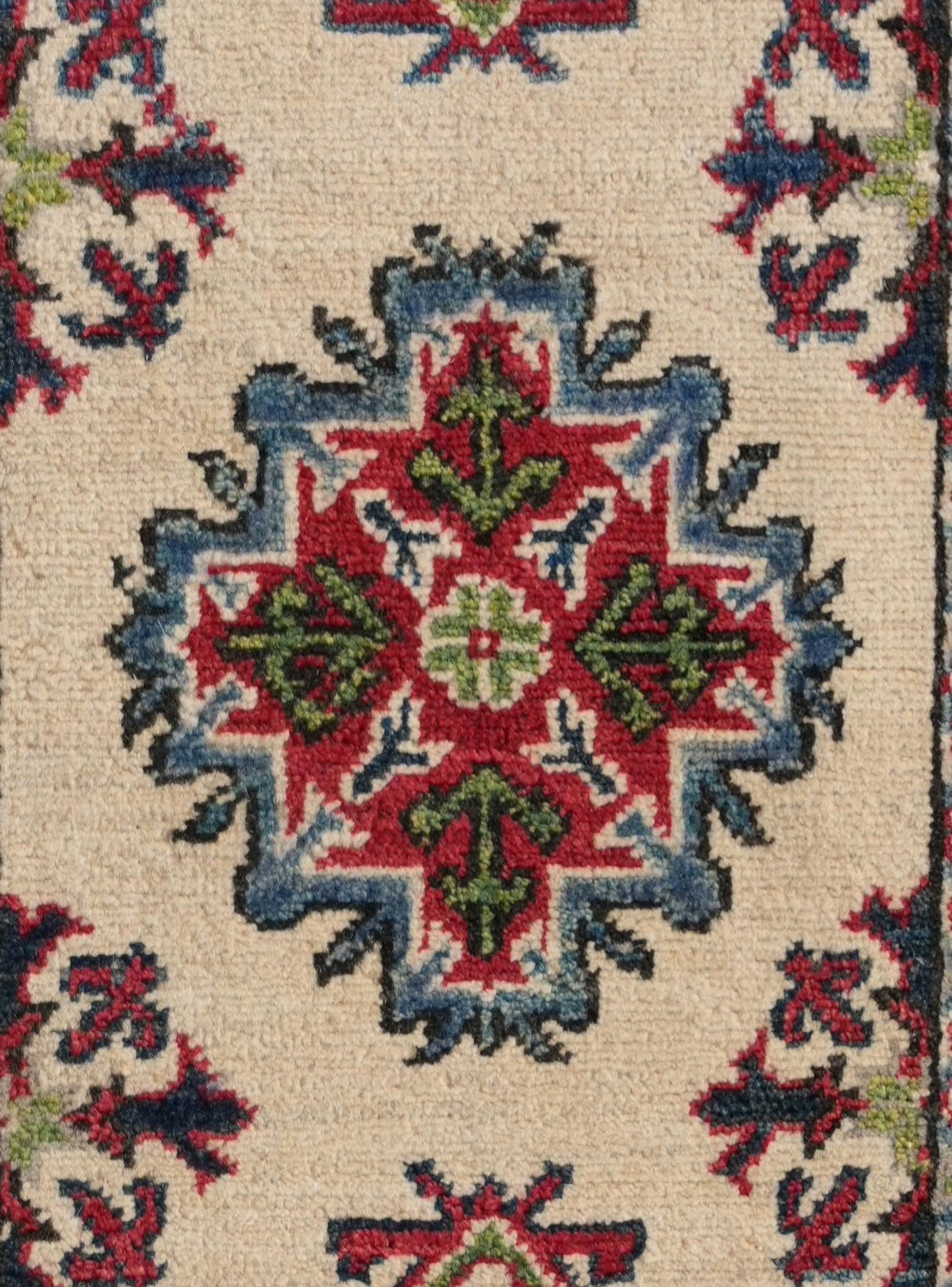 1' 11 x 3' 1 Hand Knotted Kazak Rug