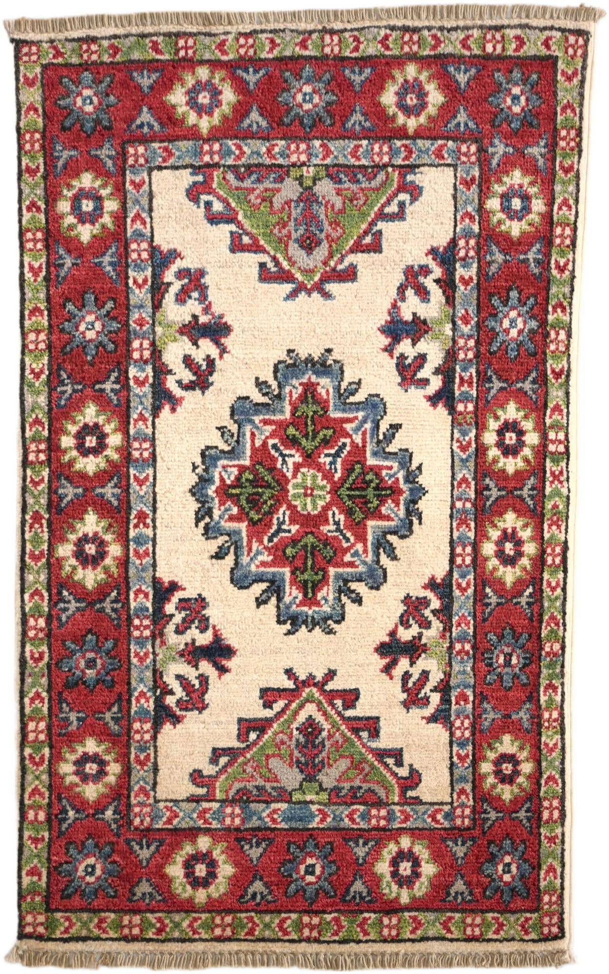 1' 11 x 3' 1 Hand Knotted Kazak Rug