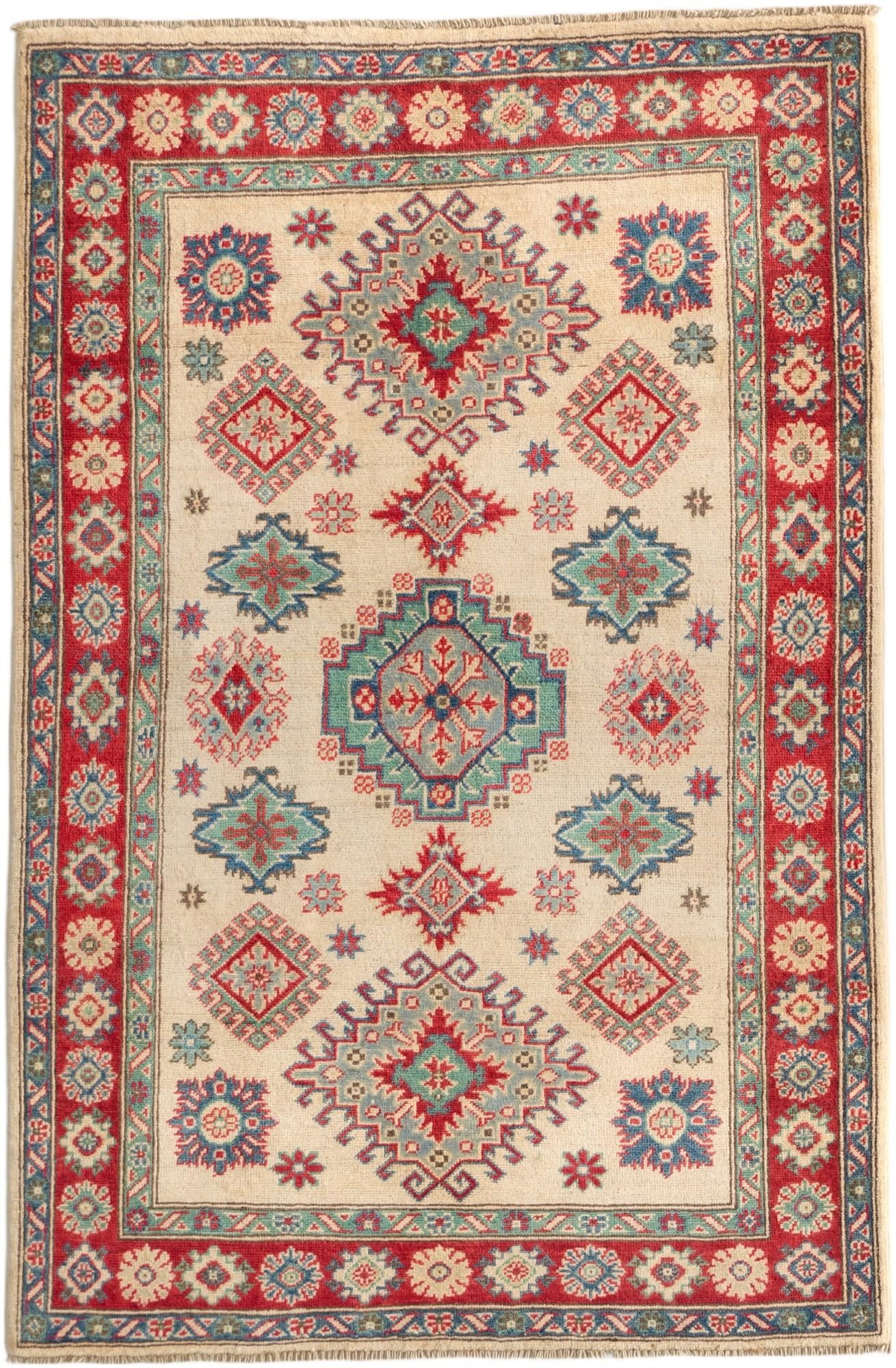 Detail image 2 of 10: 3' 10 x 5' 10 Hand Knotted Kazak Rug