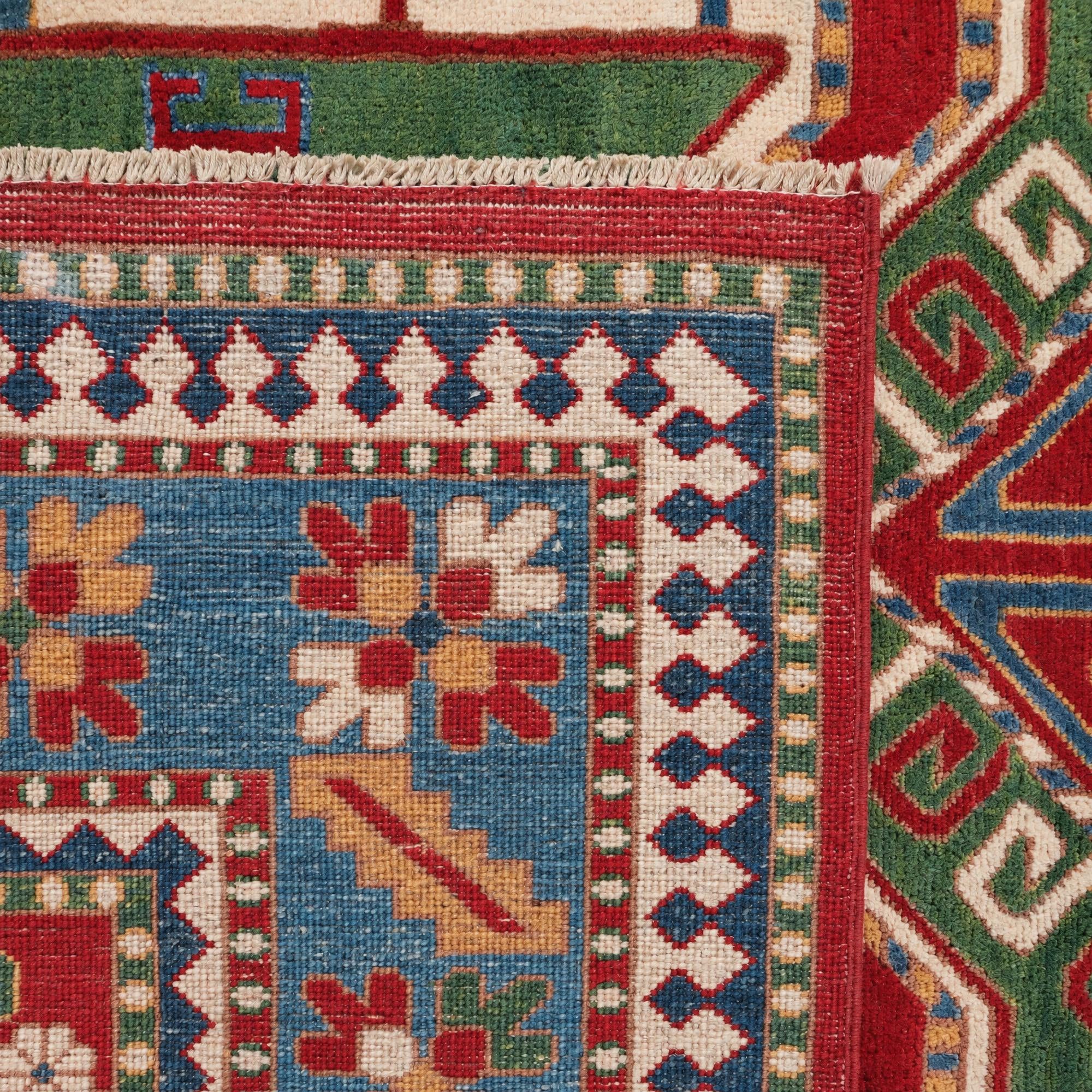 195cm x 300cm Hand Knotted Kazak Rug