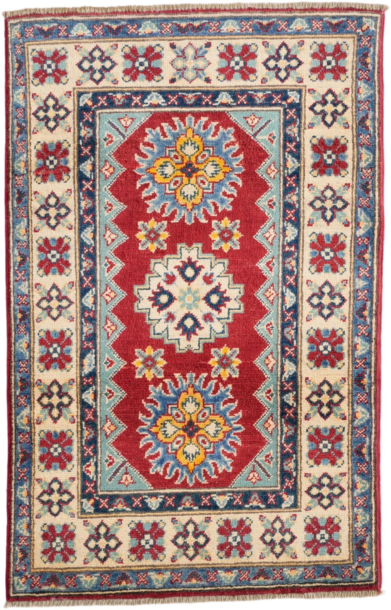 2' 7 x 4' Hand Knotted Kazak Rug
