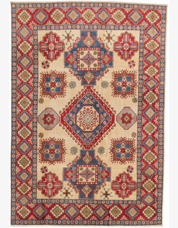 8' 1 x 11' 7 Hand Knotted Kazak Rug