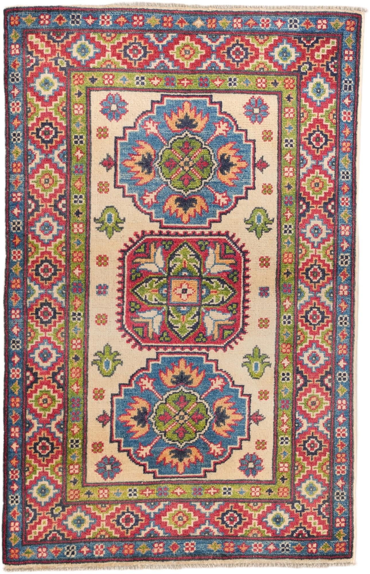 2' 9 x 4' 3 Hand Knotted Kazak Rug