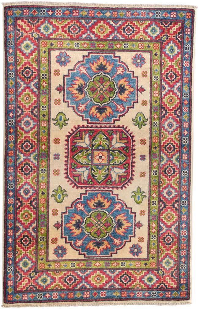 85cm x 130cm Hand Knotted Kazak Rug