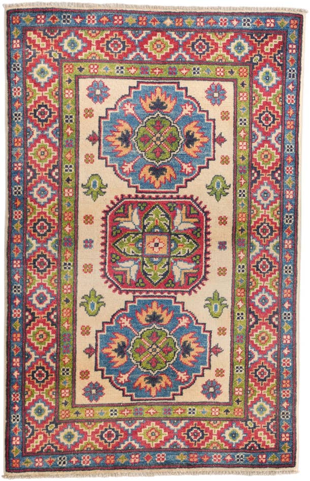 Detail image of 85cm x 130cm Hand Knotted Kazak Rug