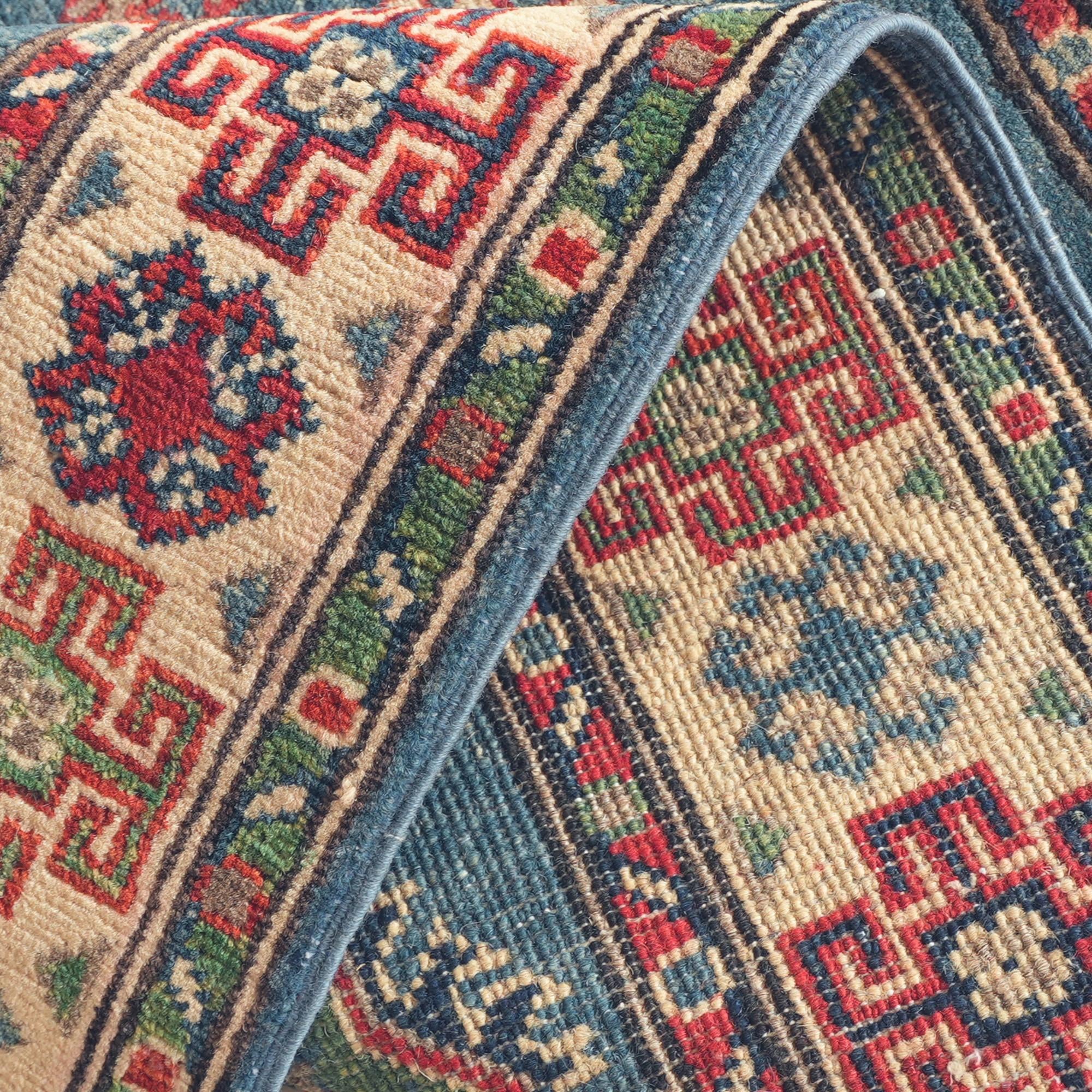 Detail image 8 of 10: 2' 10 x 4' 3 Hand Knotted Kazak Rug