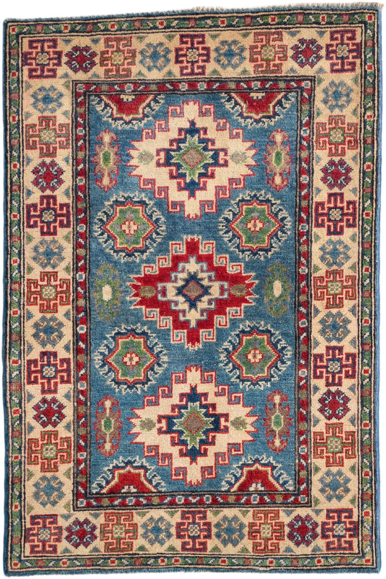 Detail image 2 of 10: 2' 10 x 4' 3 Hand Knotted Kazak Rug