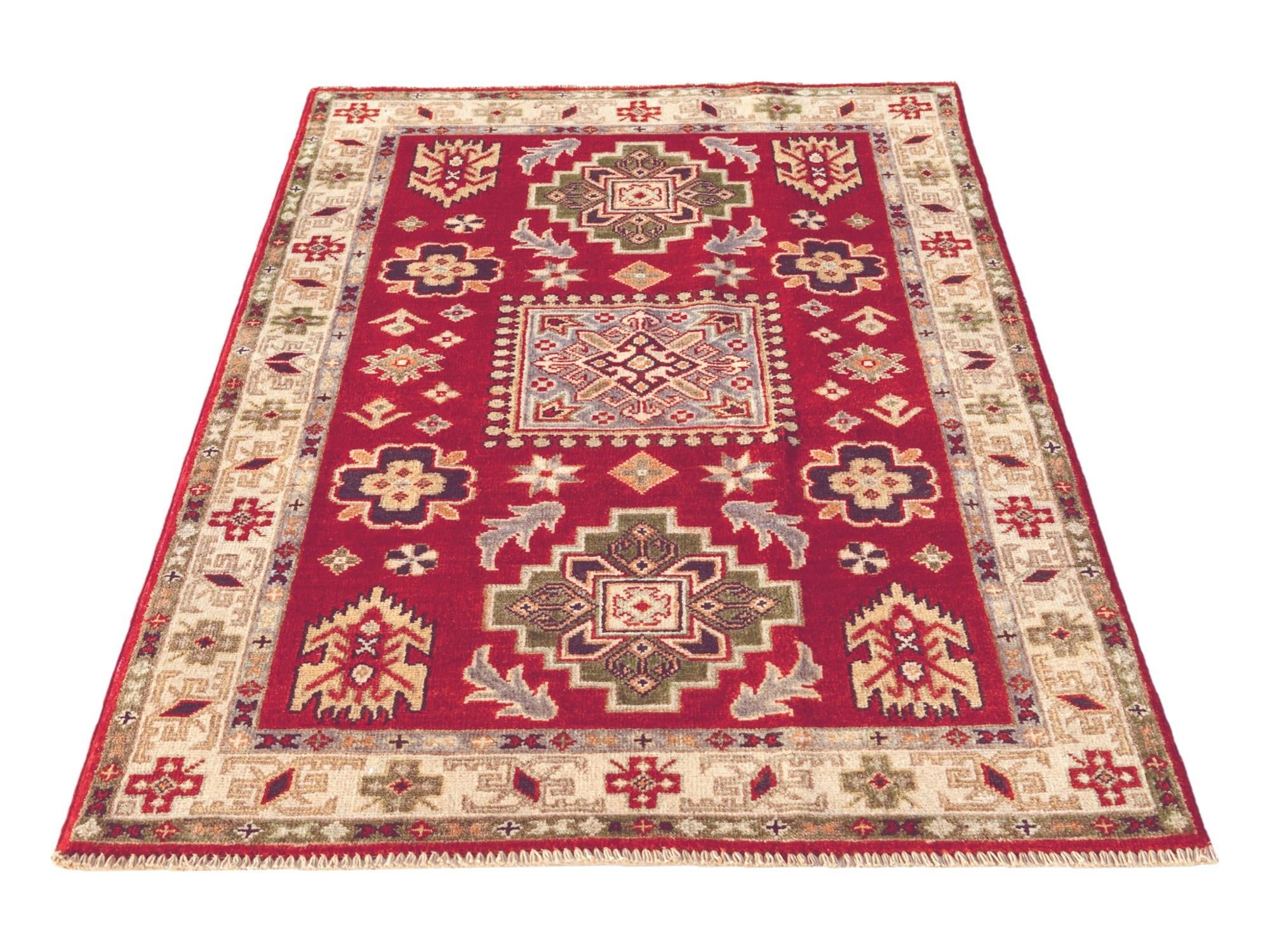 3' 1 x 4' 11 Hand Knotted Kazak Rug