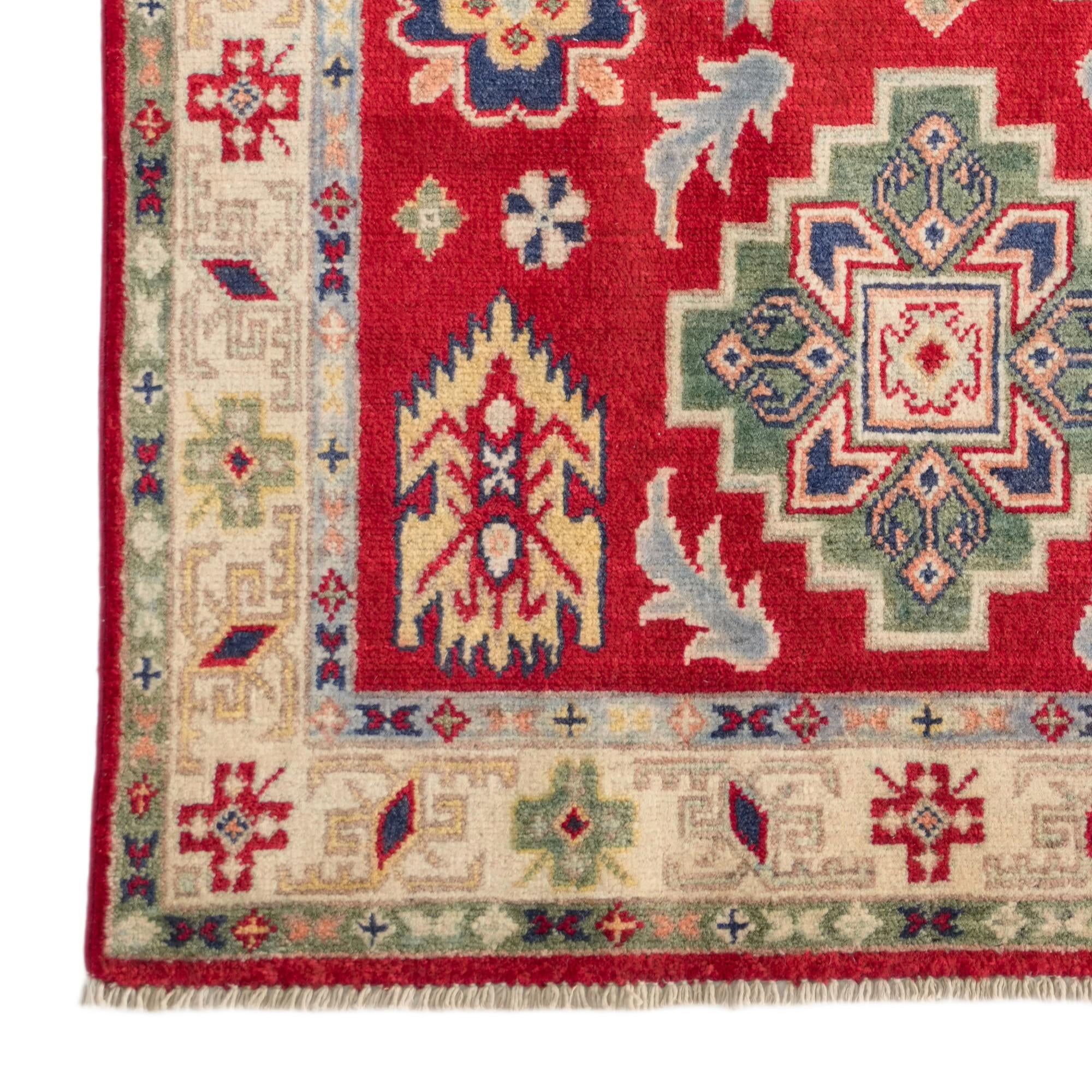 3' 1 x 4' 11 Hand Knotted Kazak Rug