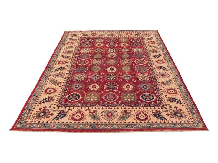 6' 7 x 9' 11 Hand Knotted Kazak Rug